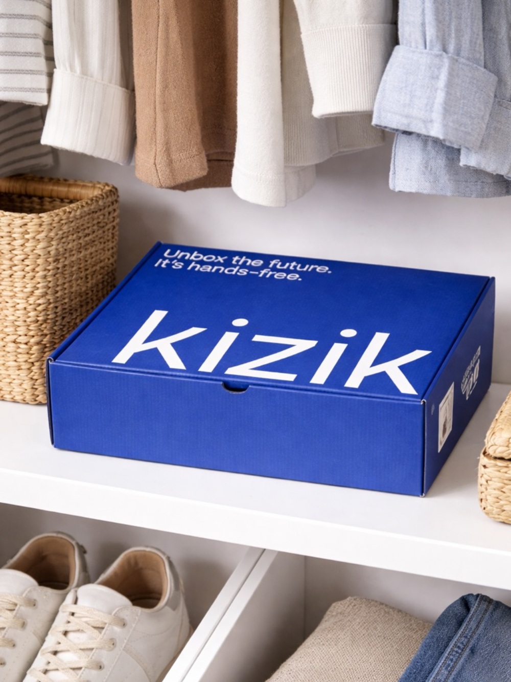 KIZIK Empty Shoe Box Royal Blue Replacement Storage Display Organizer Gift Box